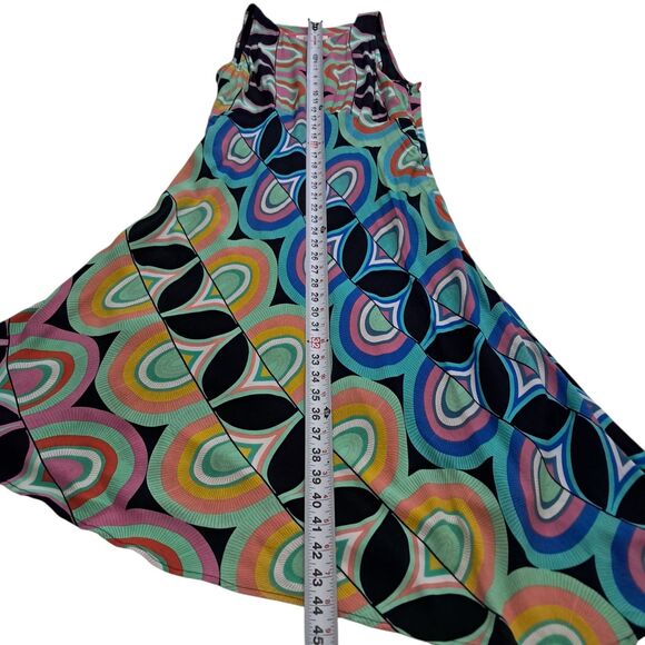 NWT Anthropologie Dress Womens 10 Kenzie Colorful‎ Asymmetric Retro Mod Dopamine - Picture 14 of 14